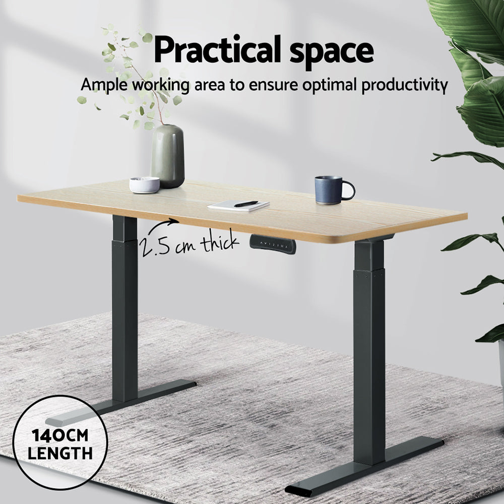 Artiss Standing Desk Top White Oak 140CM-4