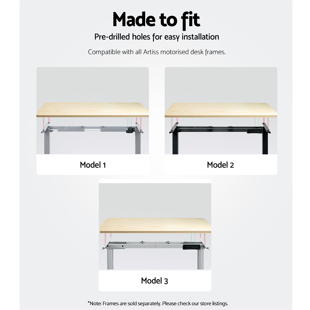 Artiss Standing Desk Top White Oak 140CM-6