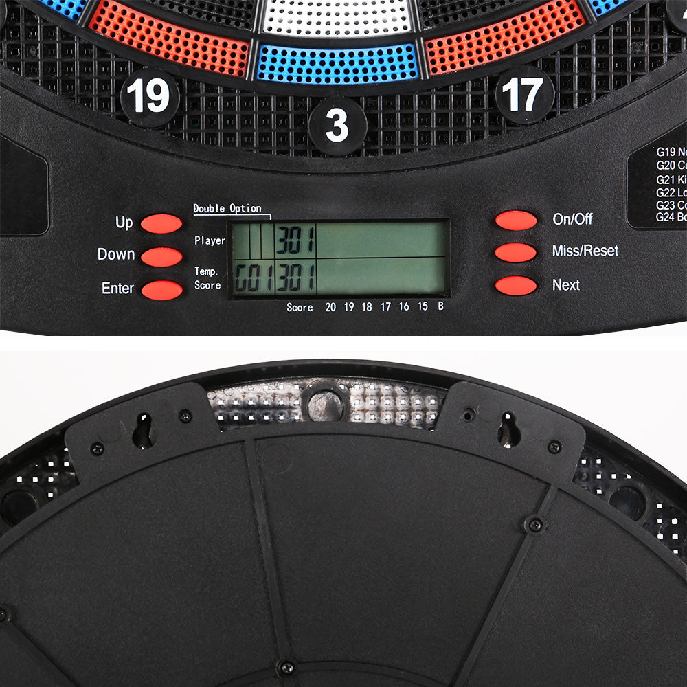 13.5" Dartboard Dart Board with Soft Tip Darts Electronic Scorer 32 Games-2