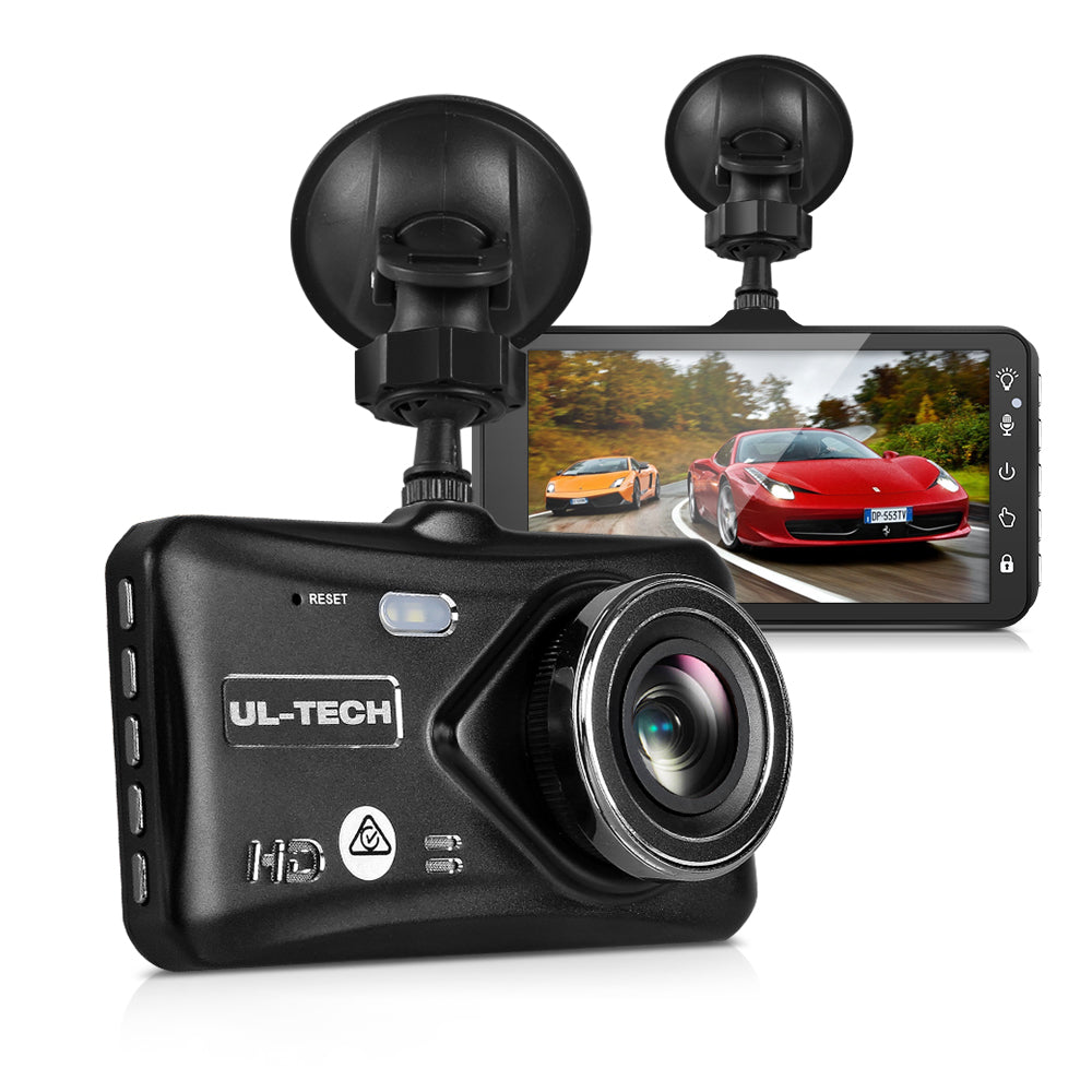 UL-tech Dash Camera 1080P 4" Front Rear View,UL-tech Dash Camera 1080P 4" Front Rear View Cam Car DVR Reverse Recorder 32GB-0
