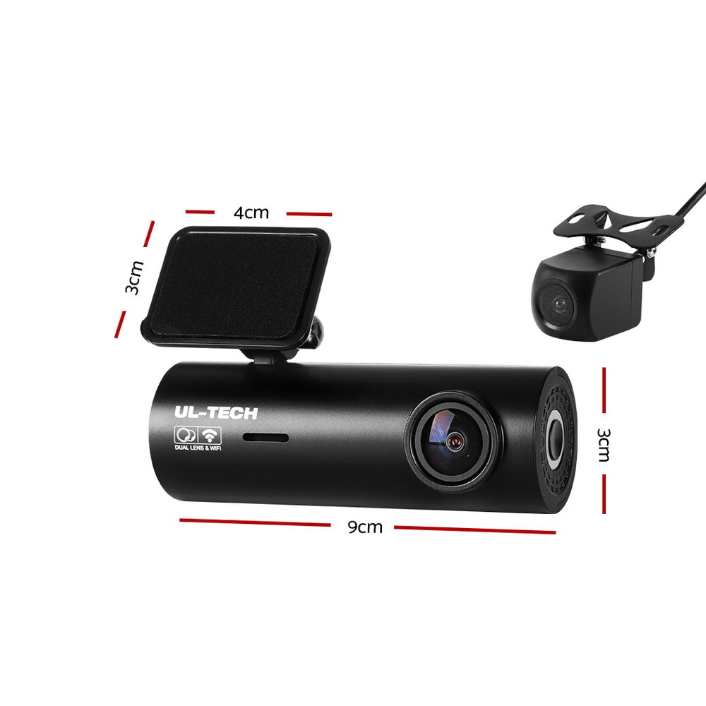 UL-tech Dash Camera 4K Hidden Front Rear WiFi-1