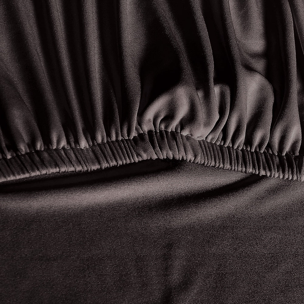 Artiss Dining Chair Covers 4x Slipcovers Spandex Stretch Banquet Party Dark Grey-3