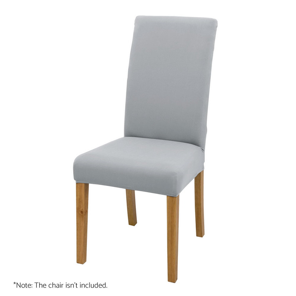 Artiss Dining Chair Covers 4x Slipcovers Spandex Stretch Banquet Wedding Grey-0