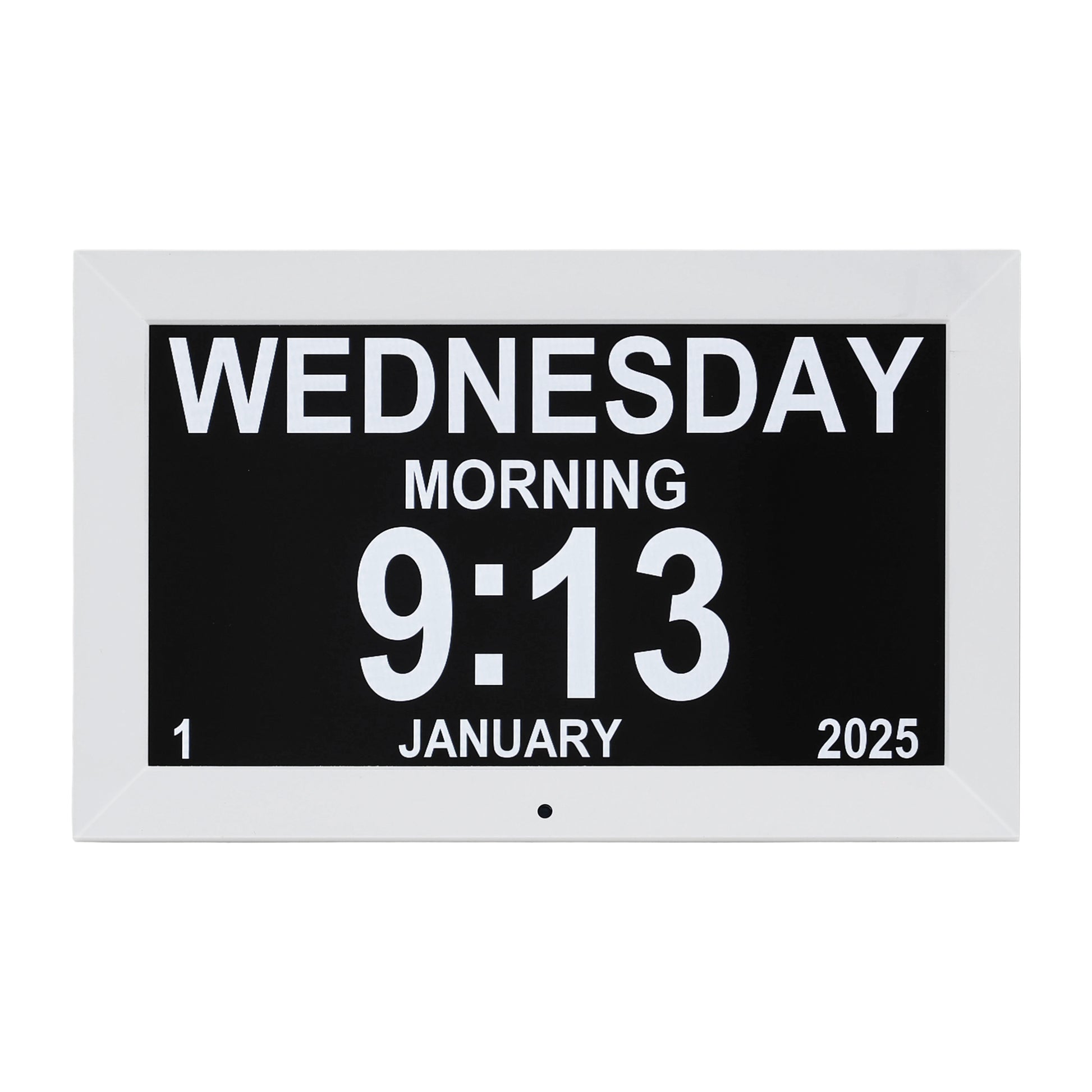 Artiss 10" Digital Day Clock Alarm Calendar Dementia Date Week Desk Clocks White-3