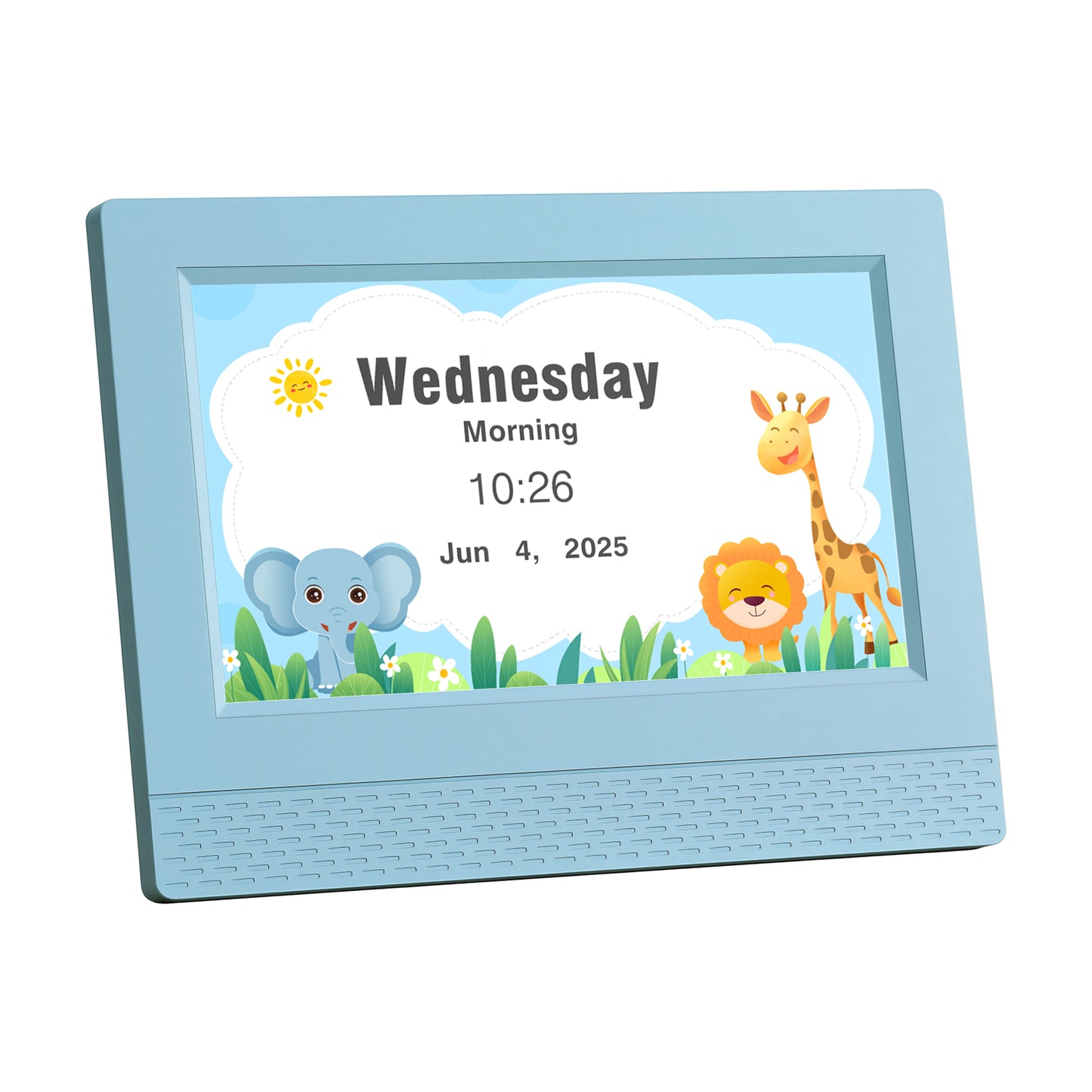 Artiss 7" Digital Day Clock Calendar Alarm LCD Children Sleep Trainer Clocks Blue-1