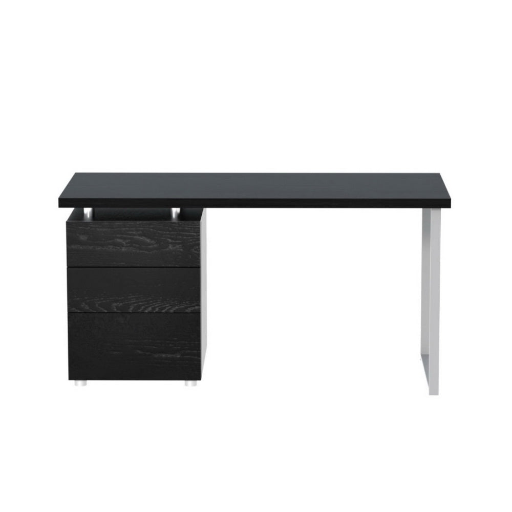 Artiss Computer Desk Drawer Black 140CM-2