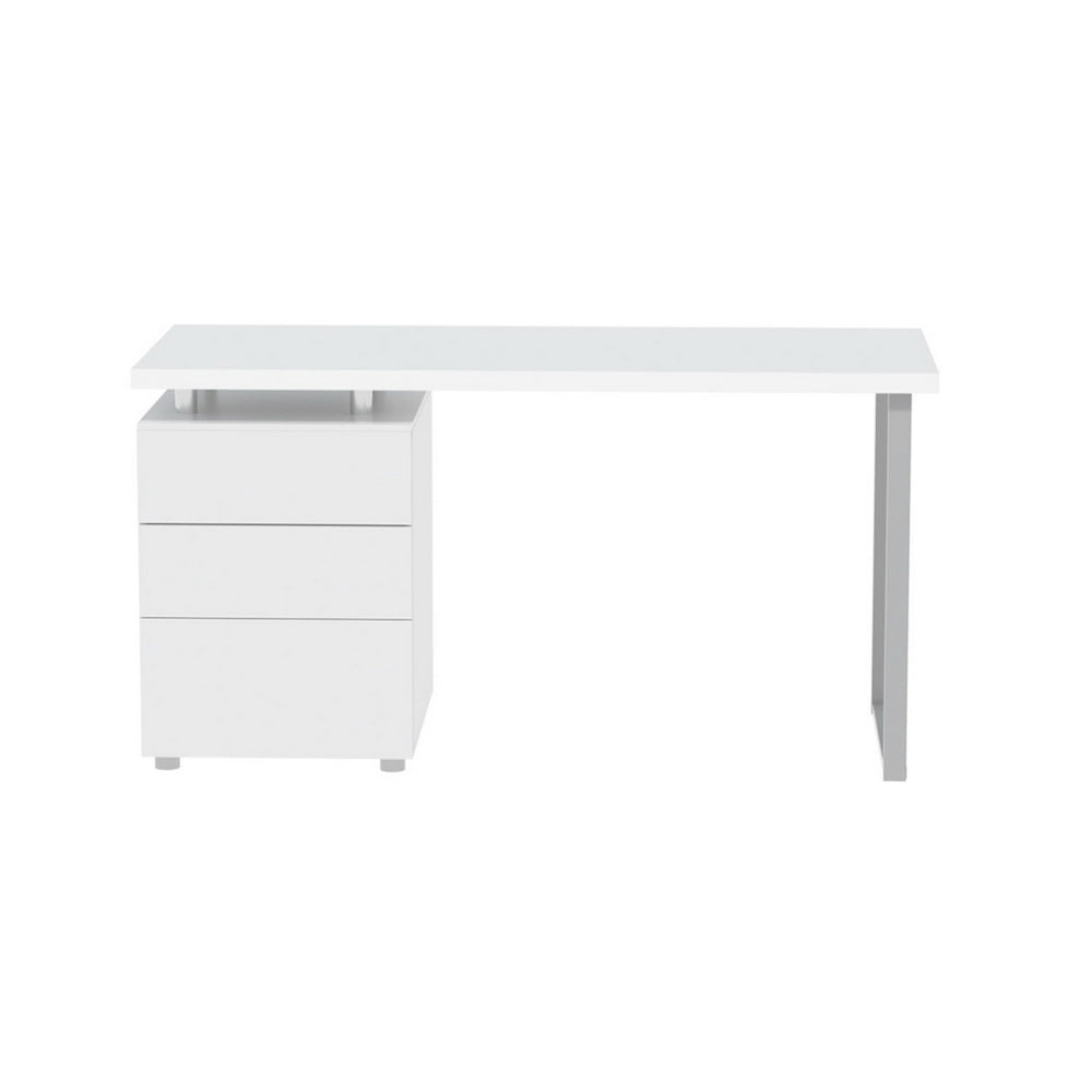 Artiss Computer Desk Drawer White 140CM-2