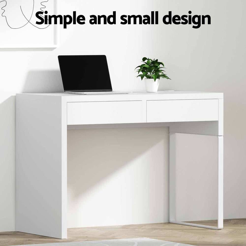 Artiss Computer Desk Drawer White-3