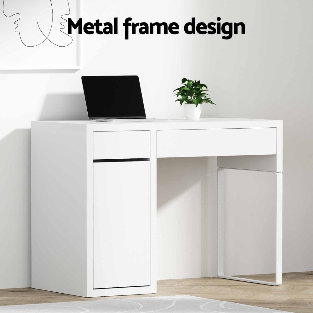 Artiss Computer Desk Drawer Cabinet White-3