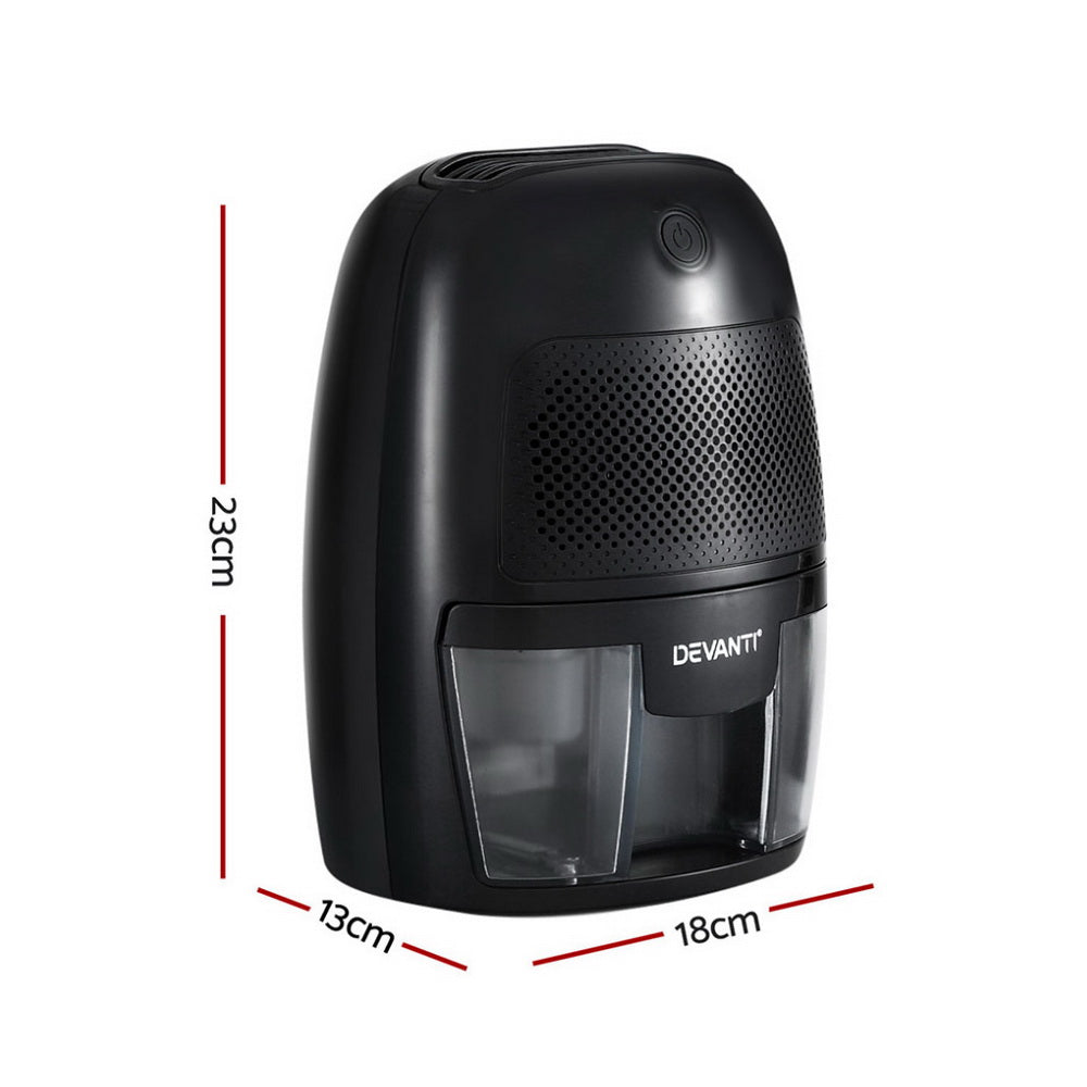 Devanti Dehumidifier 600ML Air Purifier Black-1