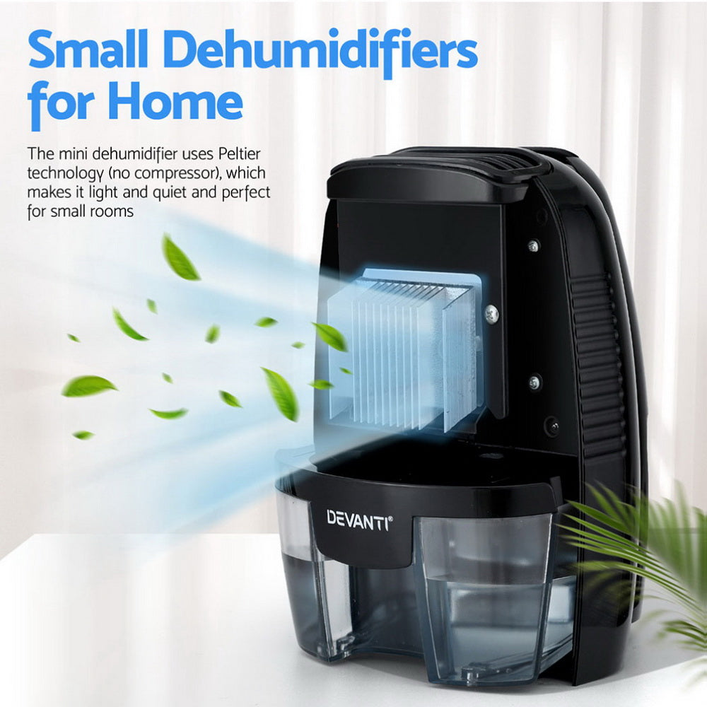 Devanti Dehumidifier 600ML Air Purifier Black-4