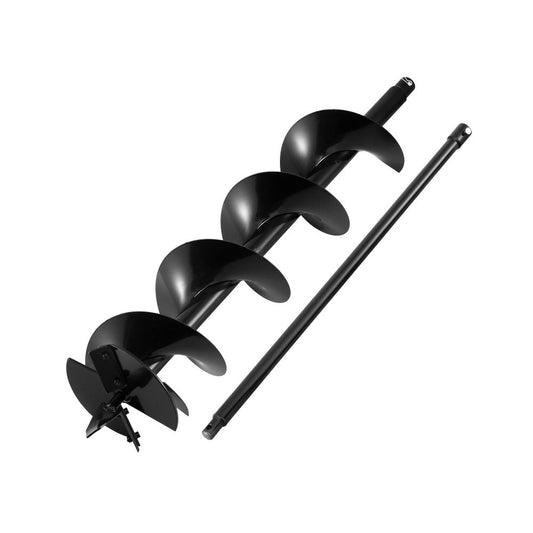 Giantz Post Hole Digger Auger Drill Bit 200mm with 80cm Extension Shaft Black-0