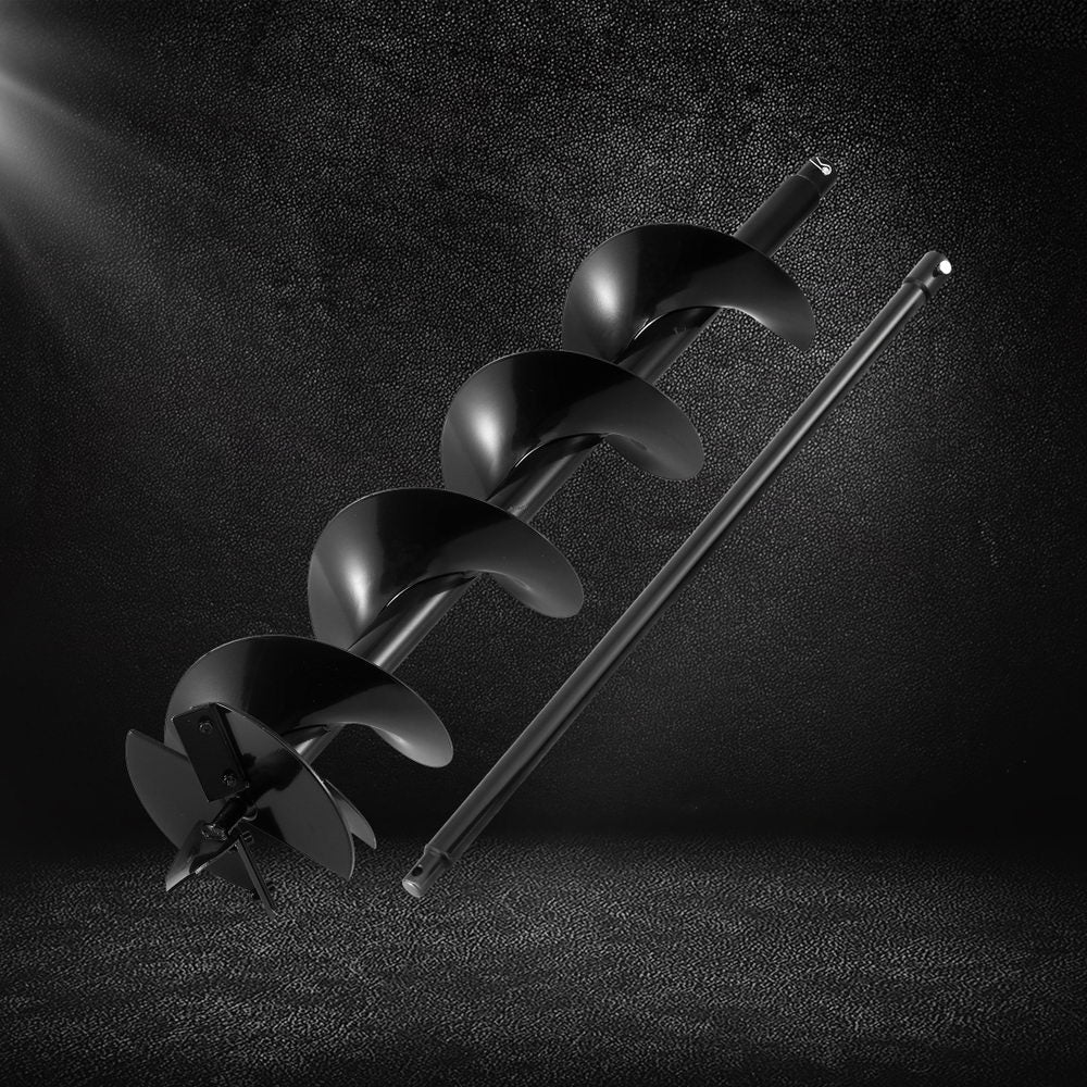 Giantz Post Hole Digger Auger Drill Bit 200mm with 80cm Extension Shaft Black-6