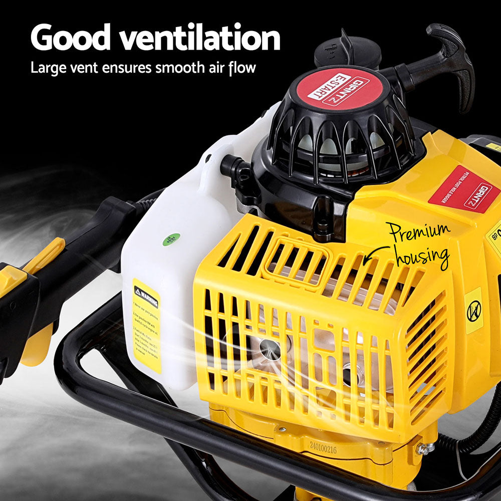 Giantz 82CC Post Hole Digger Petrol Motor Drill Extension Auger Bits Kits-4