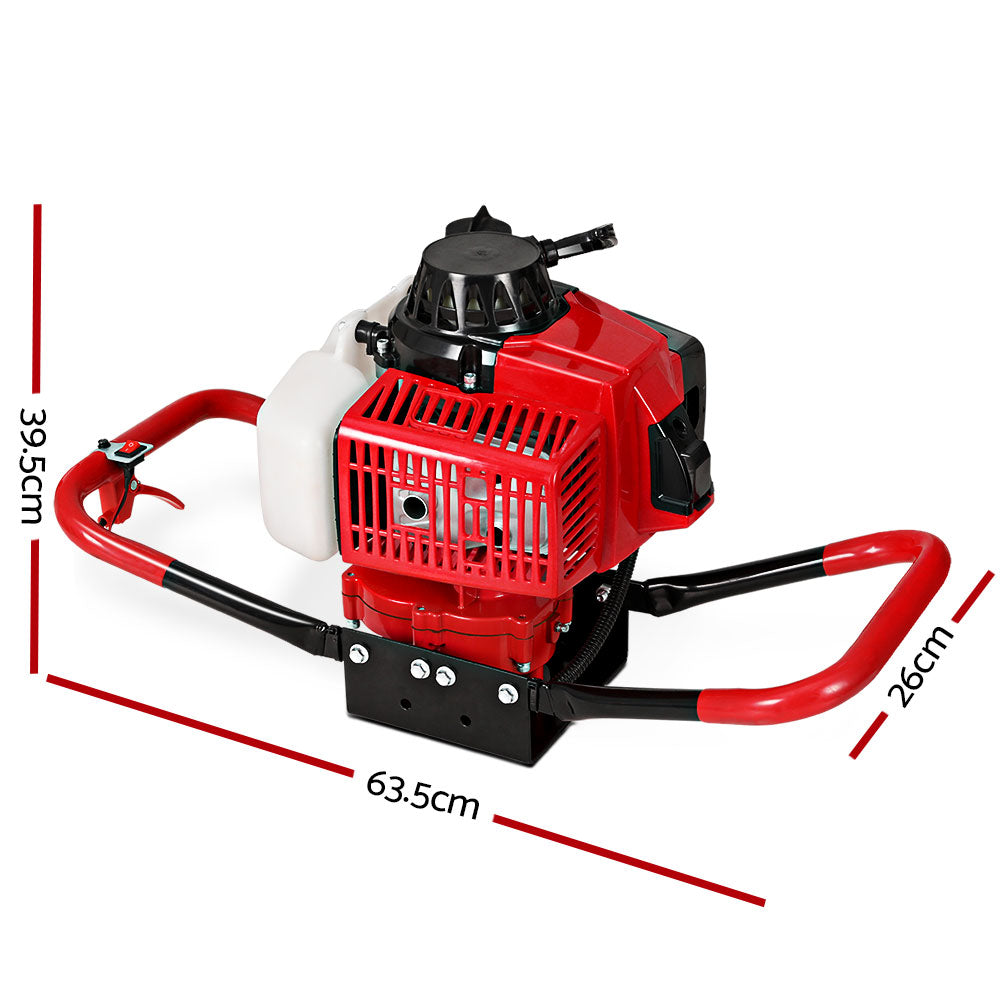 Giantz 80CC Petrol Post Hole Digger Motor Only Engine Red-1