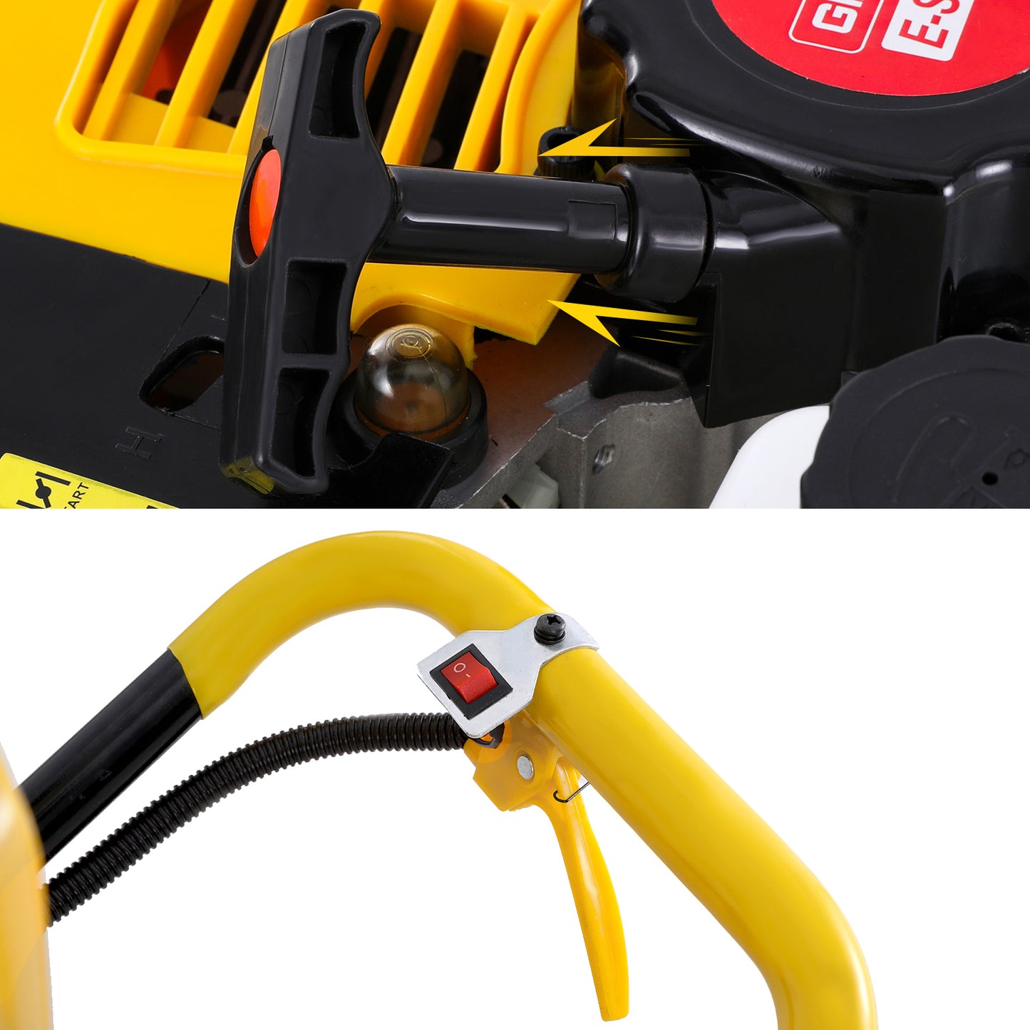 Giantz 74CC Post Hole Digger Motor Only Petrol Engine Yellow-5