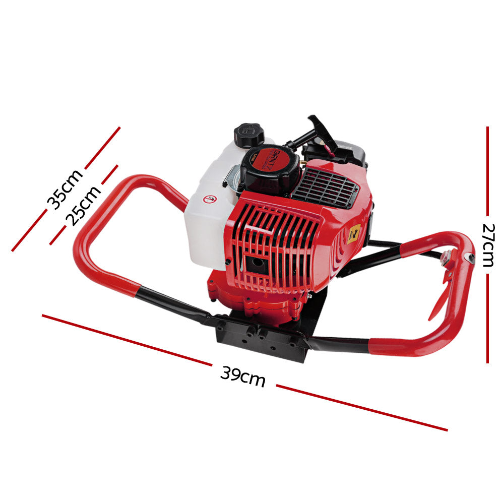 Giantz 80CC Post Hole Digger Motor Only Petrol Engine Red-1