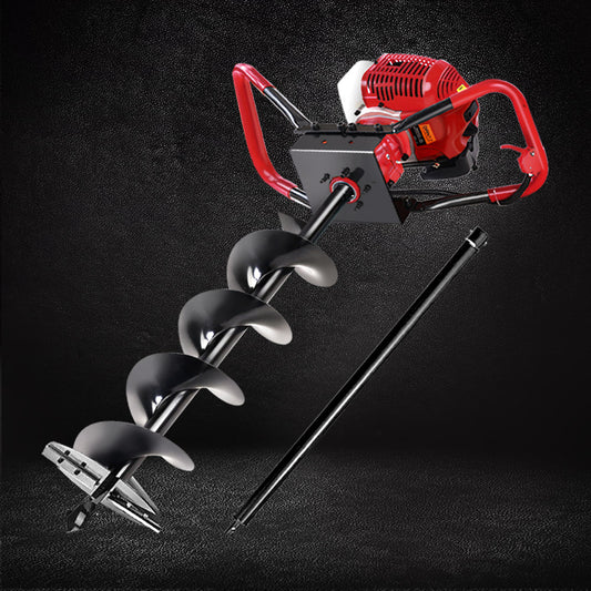 Giantz 80CC Post Hole Digger 200mm Petrol Drill Extension Bits Auger-0