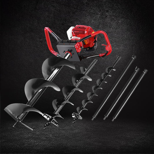 Giantz 80CC Petrol Post Hole Digger Extension Auger Bits Kit-0