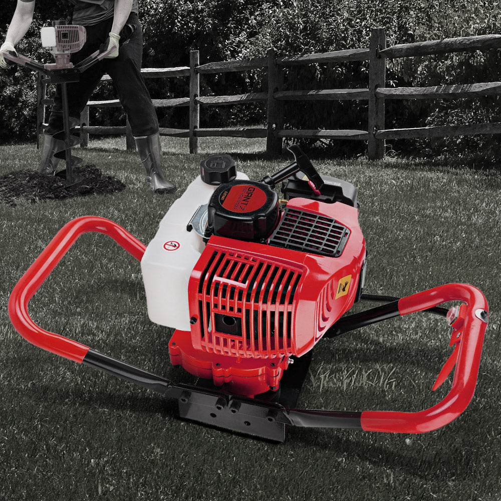 Giantz 66CC Post Hole Digger Motor Only Petrol Engine Red-0