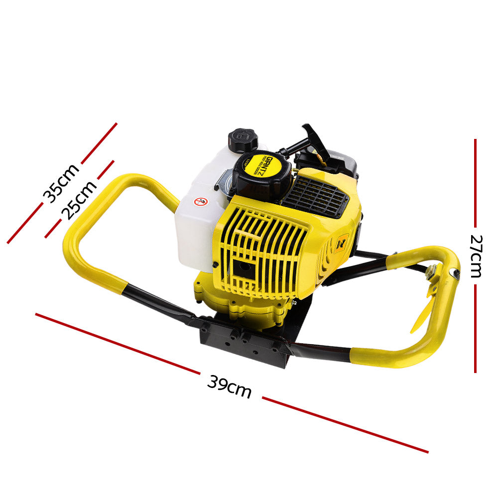 Giantz 80CC Post Hole Digger Motor Only Petrol Engine Yellow-1