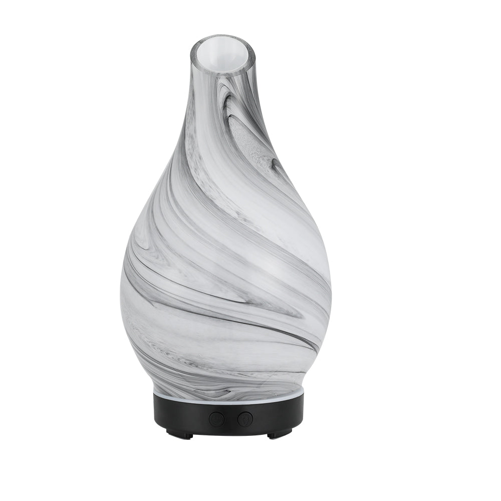 Devanti Aromatherapy Aroma Diffuser Essential Oil Humidifier LED Glass Marble-0