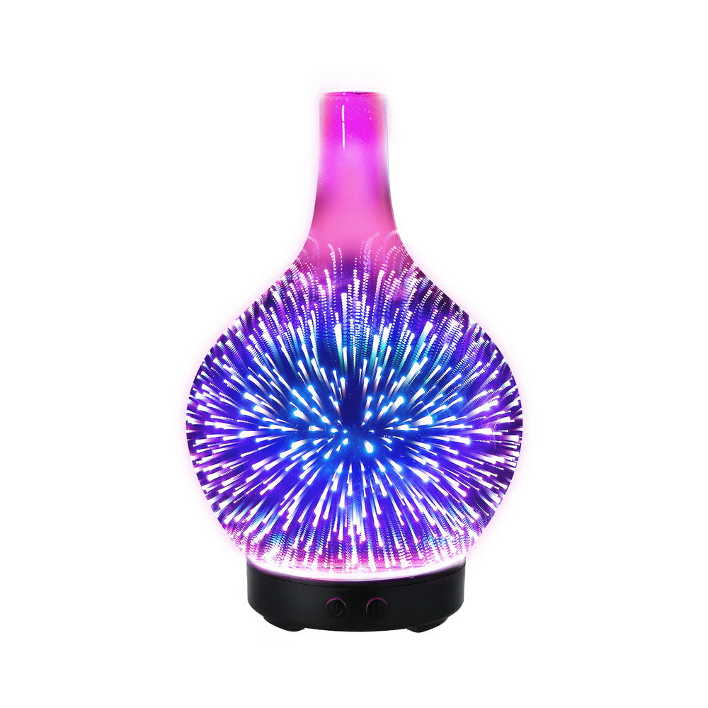 Devanti Ultrasonic Aroma Aromatherapy Diffuser 3D Light Oil Firework Humidifier-0