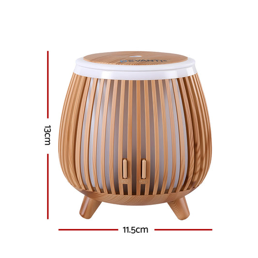 Devanti Ultrasonic Aroma Diffuser Aromatherapy 140ml LED Lights Iron Humidifier Forest Deep Wood-1