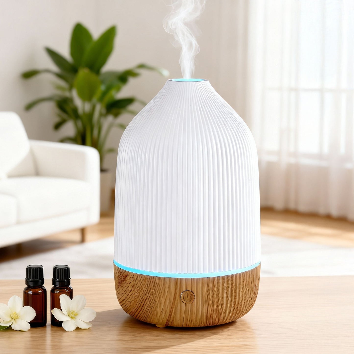 Devanti Ultrasonic Aroma Diffuser Aromatherapy 100ml LED Lights Iron Humidifier Forest-0