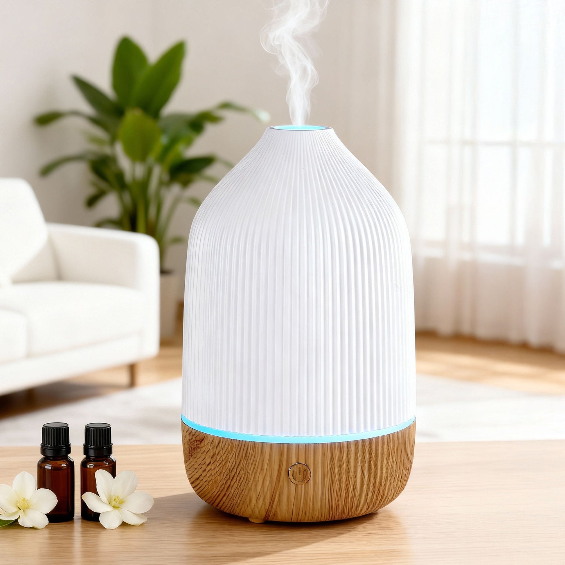 Devanti Ultrasonic Aroma Diffuser Aromatherapy 100ml LED Lights Iron Humidifier Forest-0
