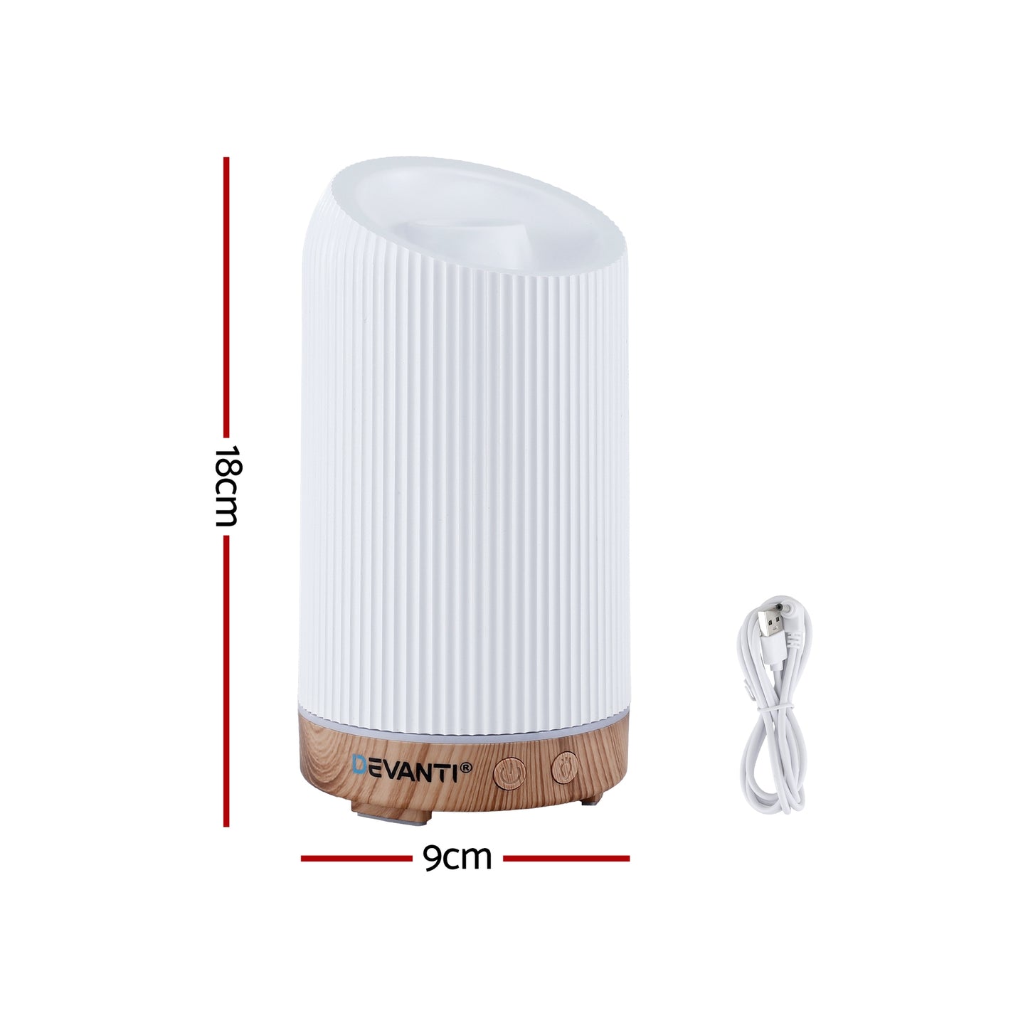 Devanti Ultrasonic Aroma Diffuser Aromatherapy 200ml LED Lights Iron Humidifier Forest-1