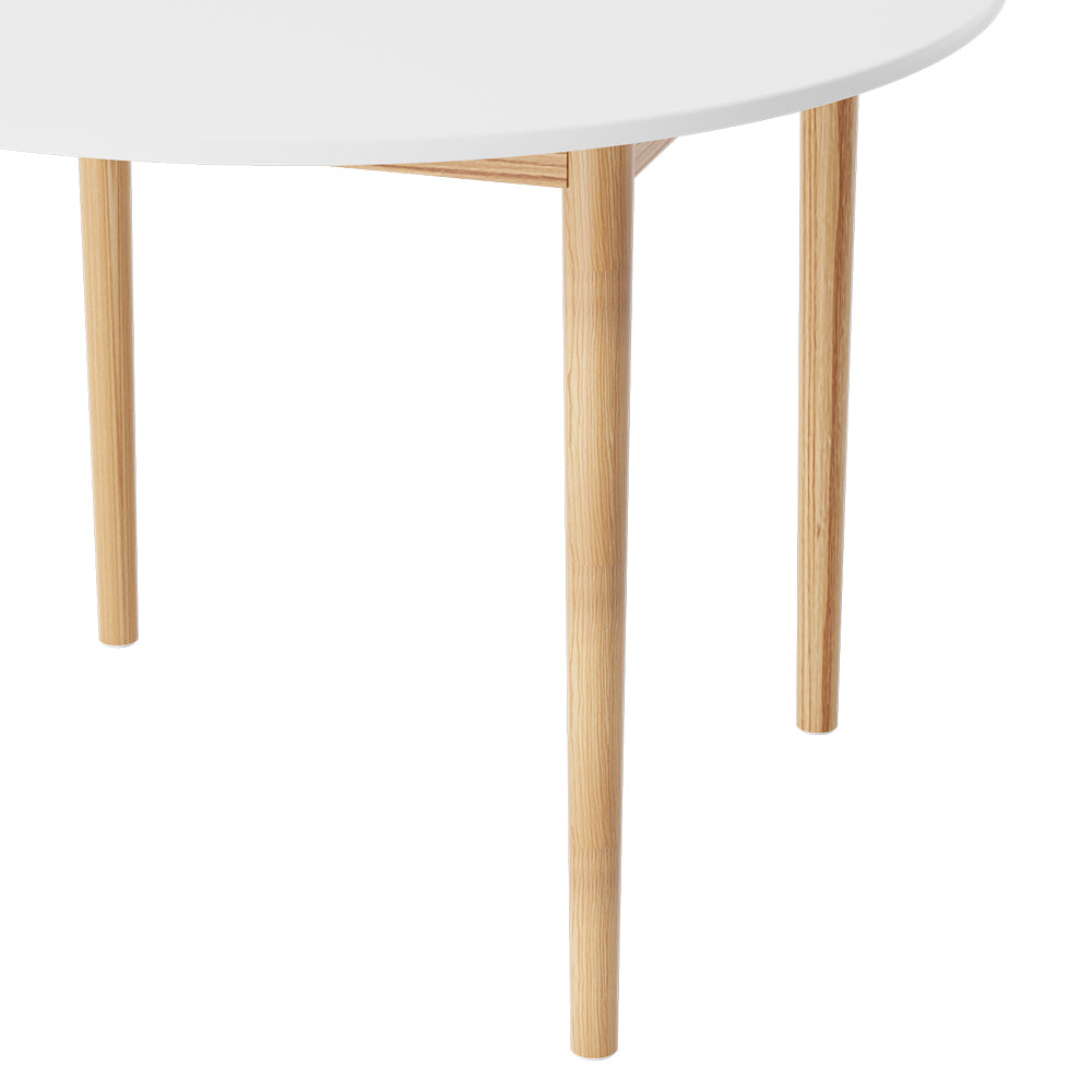 Artiss Dining Table Round White 108CM Diameter Demi-3