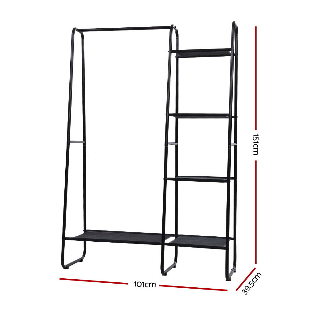Artiss Wardrobe Clothes Rack Airer Coat Stand Closet 150cm-3