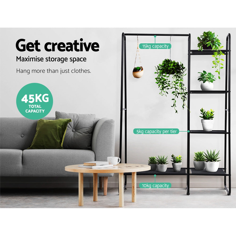 Artiss Wardrobe Clothes Rack Airer Coat Stand Closet 150cm-6