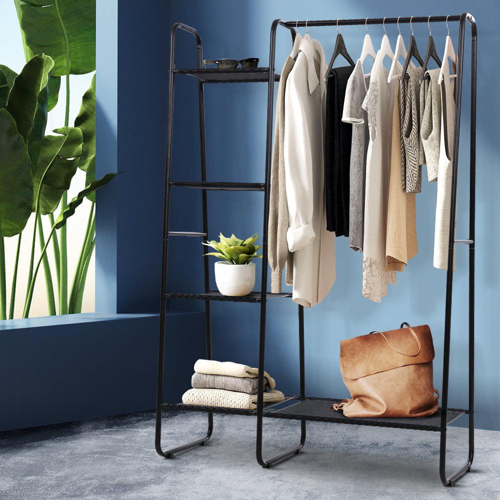 Artiss Wardrobe Clothes Rack Airer Coat Stand Closet 150cm-0