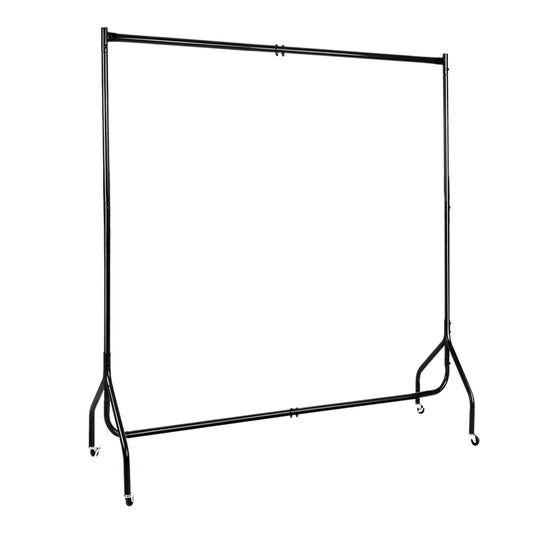 Artiss Clothes Rack Coat Stand 6FT Rail Wheels-0