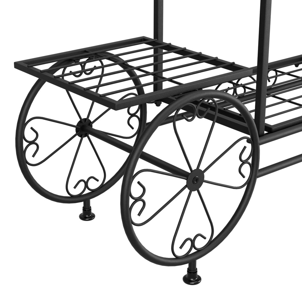 Artiss Plant Stand 6 Tier Iron 4 Wheeler-4