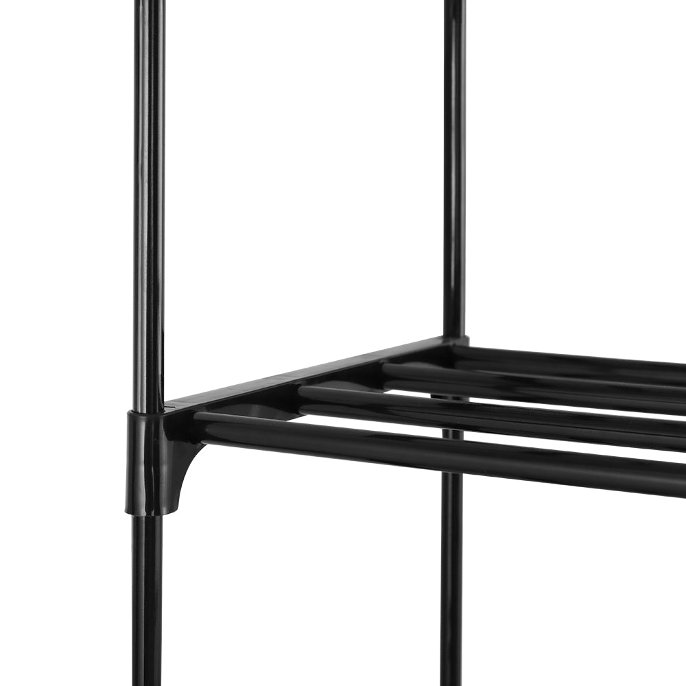 Artiss Shoe Rack DIY Stackable 10-tier Black Dunn-3