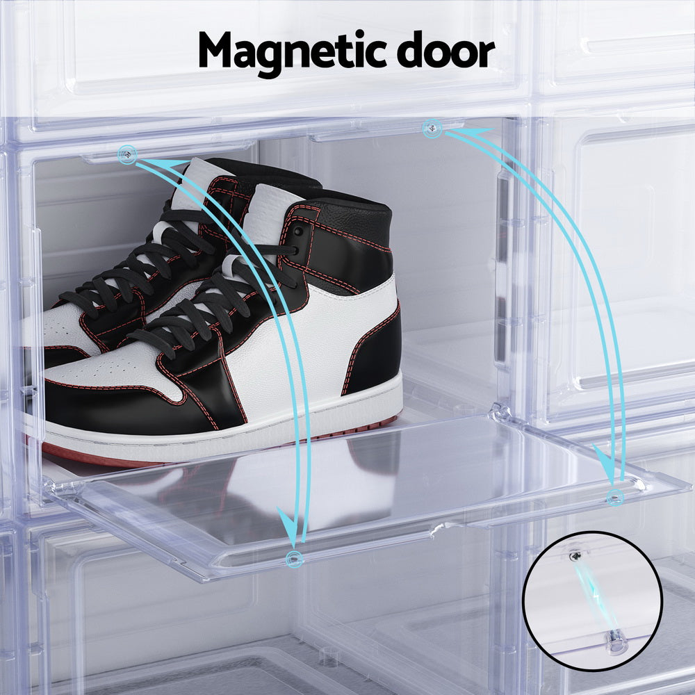 Artiss Shoe Box DIY Set of 6 Stackable Magnetic Door-5