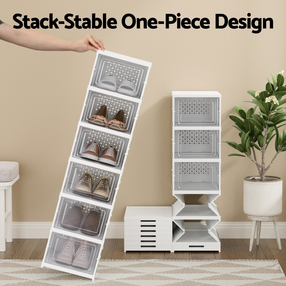 Artiss Foldable Shoe Rack Organizer 6 Tier Storage Shelf Hallway-4