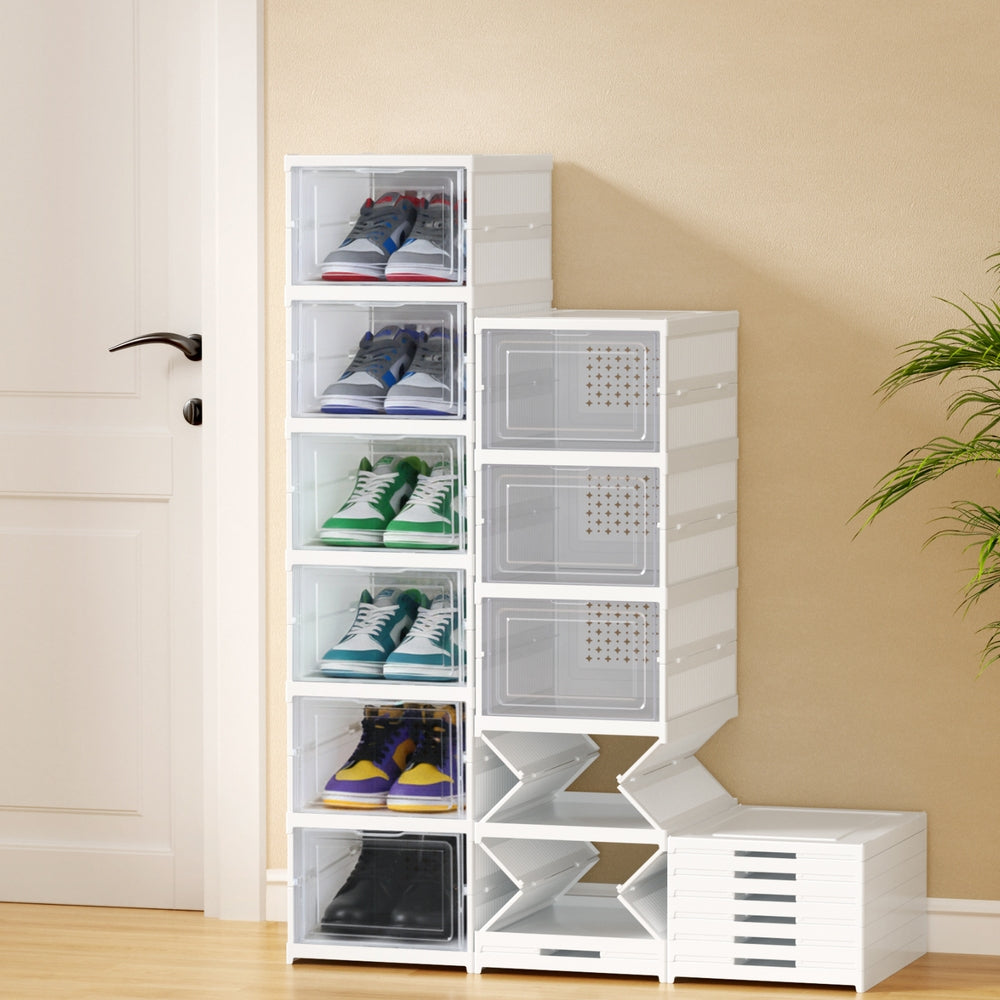 Artiss Foldable Shoe Rack Organizer 6 Tier Storage Shelf Hallway-7
