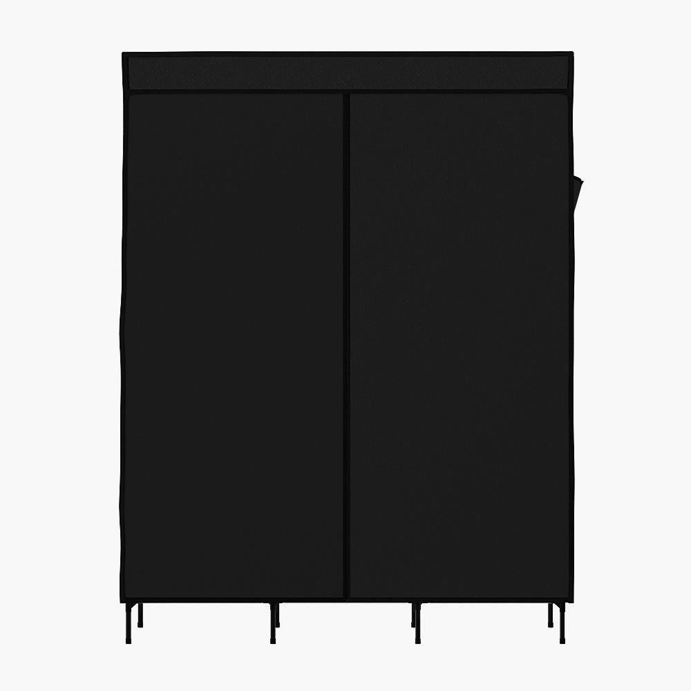 Artiss Large Portable Clothes Closet Wardrobe with Shelf Black-2