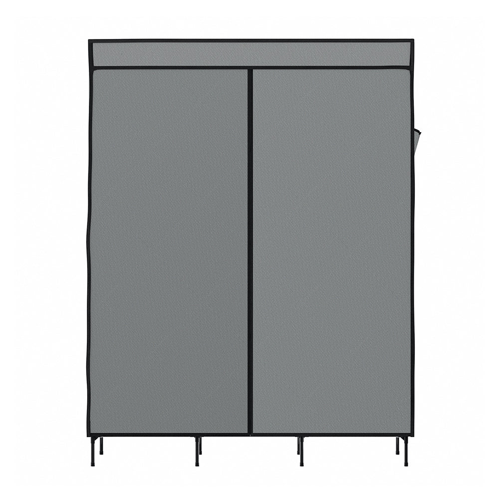 Artiss Large Portable Clothes Closet Wardrobe with Shelf Grey-2