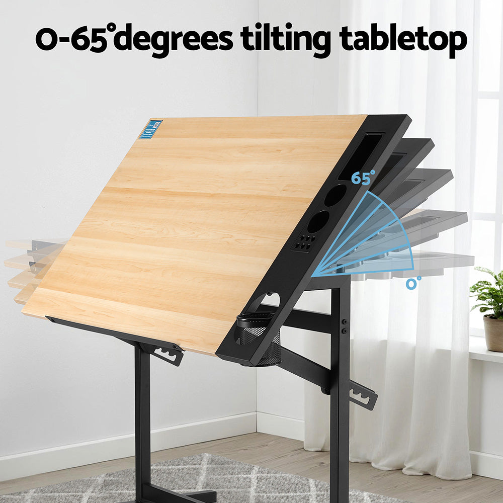 Artiss Drafting Table Drawing Desk Art Desk Multi-Functional Craft Drawing Table-3