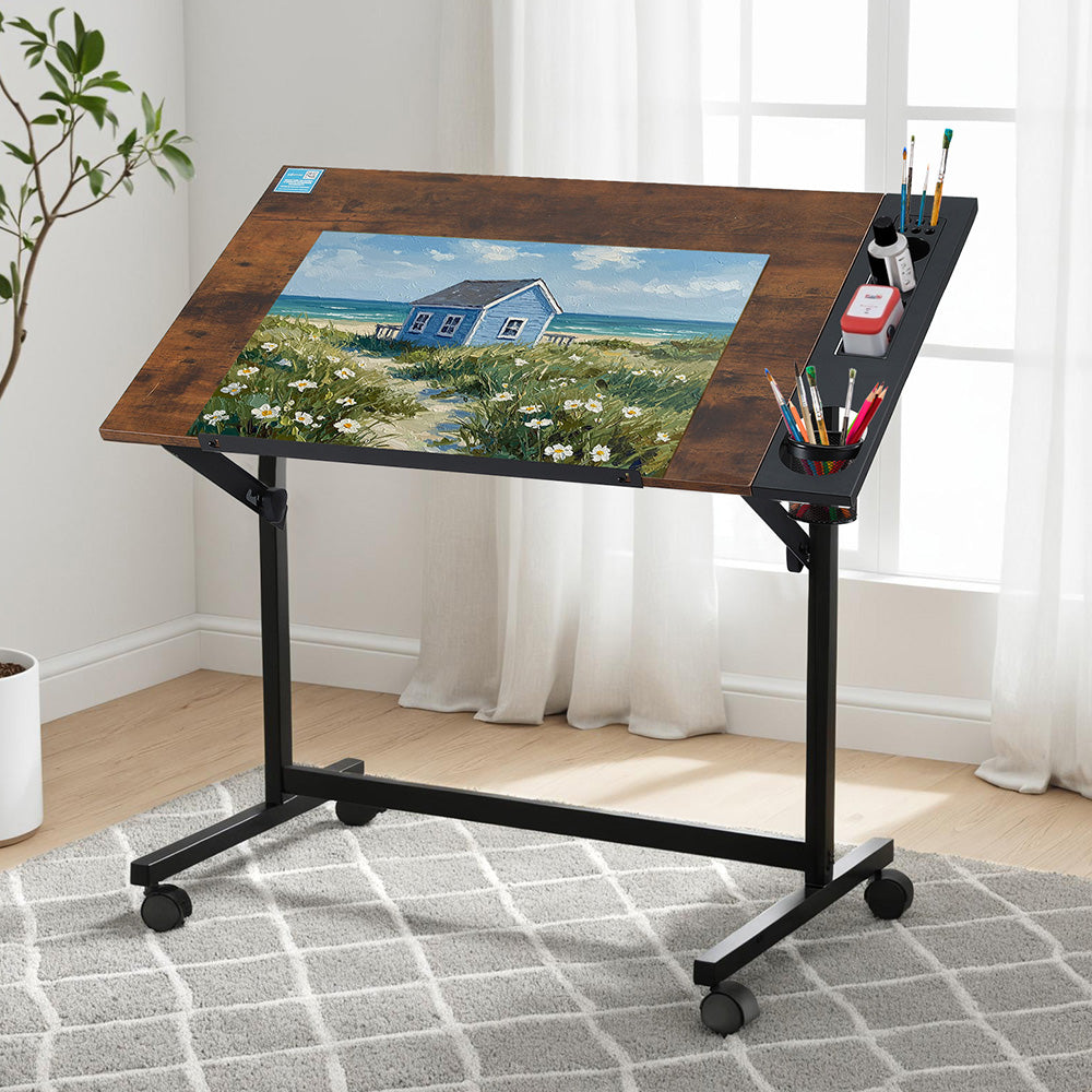 Artiss Drafting Table Drawing Desk Art Desk Multi-Functional Craft Drawing Table-6