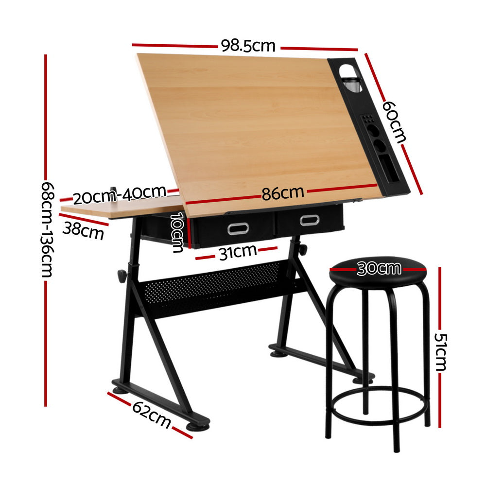 Artiss Drawing Desk Drafting Table-1