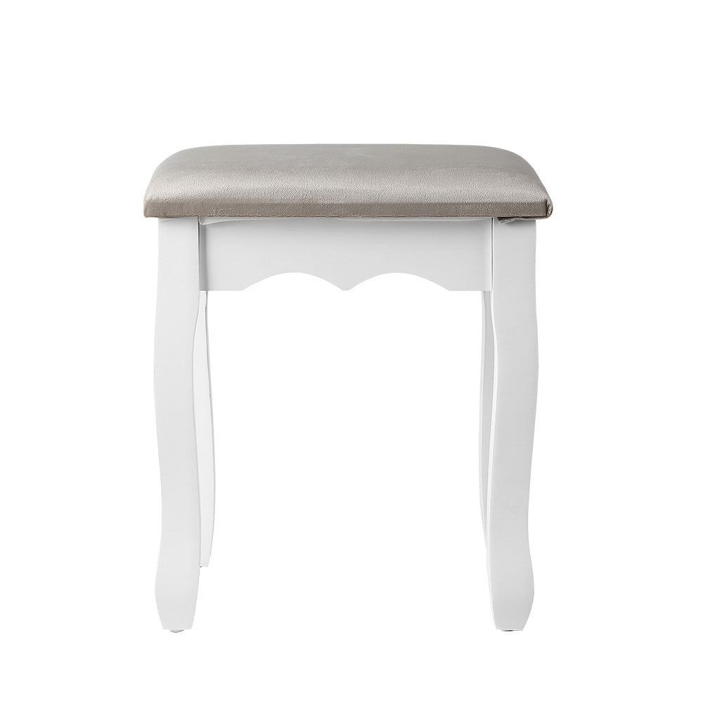 Artiss Dressing Table Stool Velvet Grey-2