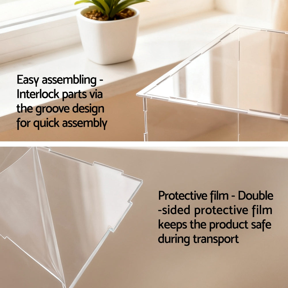 Artiss Clear Acrylic Display Case Dustproof Protection Box For Car Toys 15CM-4