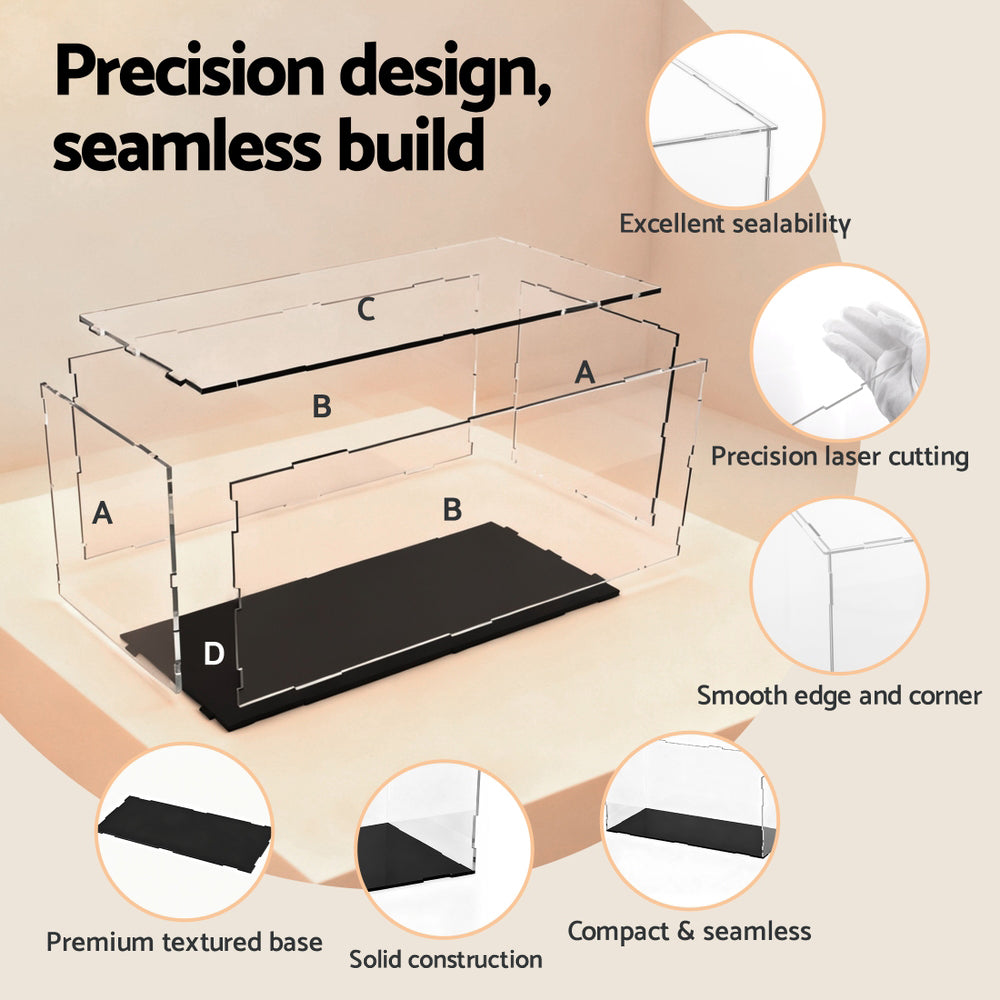 Artiss Clear Acrylic Display Case Dustproof Protection Box For Car Toys 15CM-5