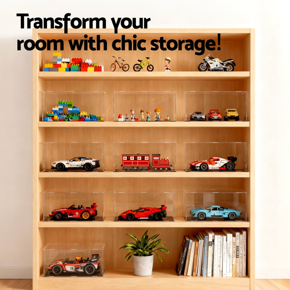 Artiss Clear Acrylic Display Case Dustproof Protection Box For Car Toys 15CM-7